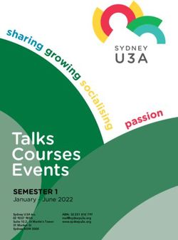 Talks Courses Events SEMESTER 1 - January - June 2022 - Sydney U3A