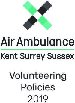 Volunteering Policies 2019 - Kent, Surrey and Sussex Air Ambulance