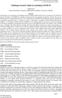 Challenges Faced by India in Containing COVID-19 - sersc