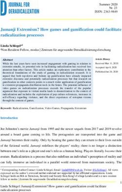 Jumanji Extremism? How games and gamification could facilitate radicalization processes - Sfu