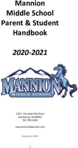Mannion Middle School Parent & Student Handbook 2020-2021 - 155 E. Paradise Hills Drive