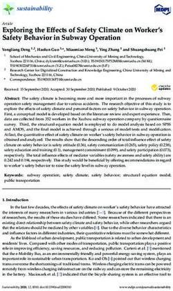 Exploring the Effects of Safety Climate on Worker's Safety Behavior in Subway Operation - MDPI