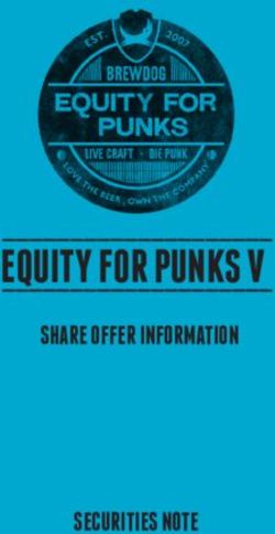 EQUITY FOR PUNKS V SHARE OFFER INFORMATION SECURITIES NOTE - BrewDog
