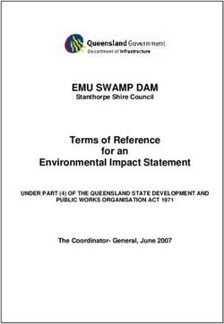 EMU SWAMP DAM Stanthorpe Shire Council - Terms of Reference for an Environmental Impact Statement