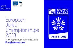 European Junior Championships 2018 - First information 7-16 September Tallinn Estonia - Badminton Europe