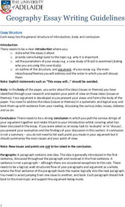 Geography Essay Writing Guidelines