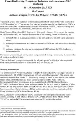 Eionet Biodiversity, Ecosystems, Indicators and Assessments NRC Workshop - Réseau Eionet France