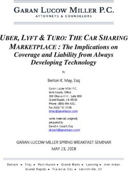 UBER, LYFT & TURO: THE CAR SHARING - MARKETPLACE : The Implications on Coverage and Liability from Always Developing Technology - Garan Lucow Miller