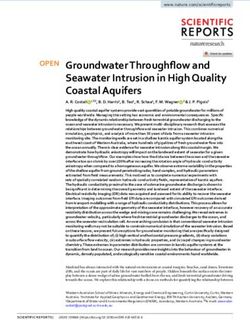 Groundwater Throughflow and Seawater intrusion in High Quality coastal Aquifers