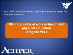 Planning units of work in health and physical education using the VELS - Australian Council for Health, Physical Education and Recreation ...