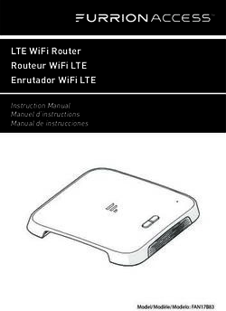 LTE WIFI ROUTER ROUTEUR WIFI LTE ENRUTADOR WIFI LTE - INSTRUCTION MANUAL MANUEL D'INSTRUCTIONS MANUAL DE INSTRUCCIONES
