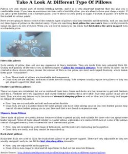 Take A Look At Different Type Of Pillows