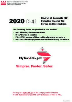 2020 D-41 - DC Office of Tax and Revenue