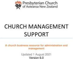 CHURCH MANAGEMENT SUPPORT - Updated 1 August 2021 Version 6.0 A church business resource for administration