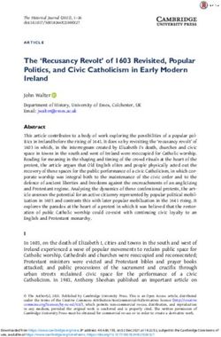 The 'Recusancy Revolt' of 1603 Revisited, Popular Politics, and Civic ...