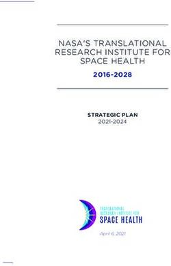 NASA'S TRANSLATIONAL RESEARCH INSTITUTE FOR SPACE HEALTH - 2016-2028 STRATEGIC PLAN