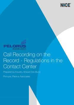 Call Recording on the Record - Regulations in the Contact Center - Prepared by Industry Analyst Dick Bucci Principal, Pelorus Associates - Nice