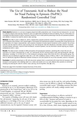 THE USE OF TRANEXAMIC ACID TO REDUCE THE NEED FOR NASAL PACKING IN EPISTAXIS (NOPAC): RANDOMIZED CONTROLLED TRIAL