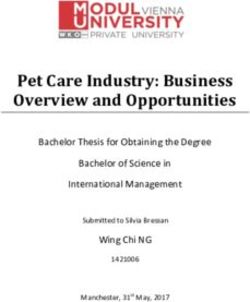 Pet Care Industry: Business Overview and Opportunities - Bachelor Thesis for Obtaining the Degree Bachelor of Science in International Management ...
