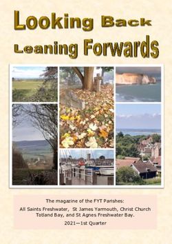 The magazine of the FYT Parishes: All Saints Freshwater, St James Yarmouth, Christ Church Totland Bay, and St Agnes Freshwater Bay. 2021-1st Quarter