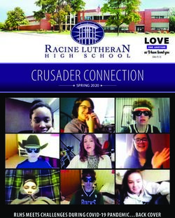 CRUSADER CONNECTION - RLHS MEETS CHALLENGES DURING COVID-19 PANDEMIC BACK COVER - SPRING 2020 - Racine Lutheran ...