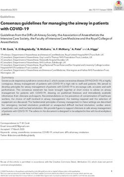 Consensus guidelines for managing the airway in patients with COVID-19 - sedar