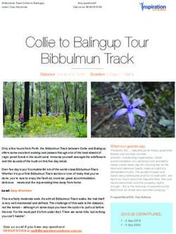 Collie to Balingup Tour Bibbulmun Track - Collie to BalingupItinerary2020
