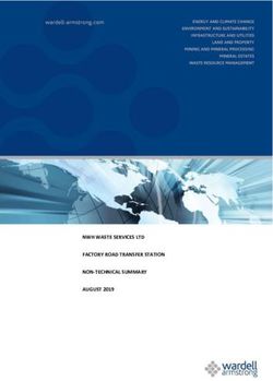 NWH WASTE SERVICES LTD FACTORY ROAD TRANSFER STATION NON-TECHNICAL SUMMARY AUGUST 2019