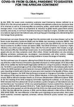 COVID-19: FROM GLOBAL PANDEMIC TO DISASTER FOR THE AFRICAN CONTINENT