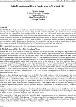 Irish Relocation and Recent Immigration in New York City
