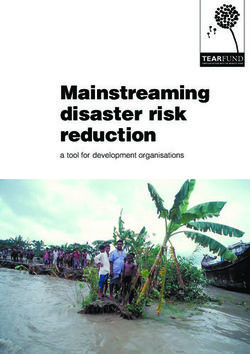 Mainstreaming disaster risk reduction - a tool for development organisations
