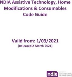 NDIA Assistive Technology, Home Modifications & Consumables Code Guide Valid from: 1/03/2021 - (Released 2 March 2021) - NDIS