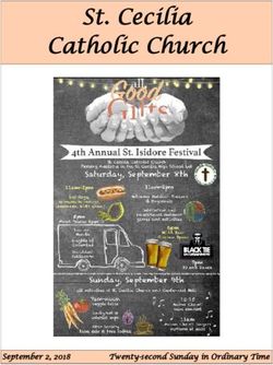 ST. CECILIA CATHOLIC CHURCH - SEPTEMBER2,2018 TWENTY-SECONDSUNDAYINORDINARYTIME