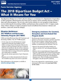 The 2018 Bipartisan Budget Act - What It Means for You - USDA Farm ...
