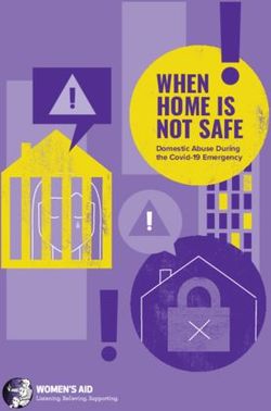 WHEN HOME IS NOT SAFE - Domestic Abuse During the Covid-19 Emergency - Women's Aid