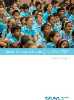 Junior School welcome guide 2020/2021 - Dover Campus
