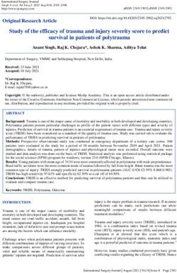 Study of the efficacy of trauma and injury severity score to predict survival in patients of polytrauma