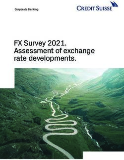 FX Survey 2021. Assessment of exchange rate developments - Corporate Banking - Credit Suisse