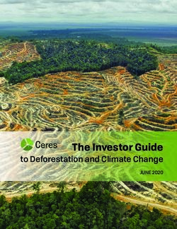 The Investor Guide to Deforestation and Climate Change JUNE 2020 - Ceres