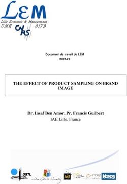 THE EFFECT OF PRODUCT SAMPLING ON BRAND IMAGE - Dr. Insaf Ben Amor, Pr. Francis Guilbert IAE Lille, France