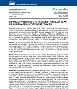 UK WHEAT PRODUCTION TO REBOUND FROM LAST YEAR; UK AND ITS AGRICULTURE SPLIT FROM EU - Commodity ...