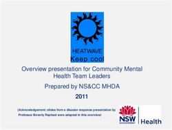 Overview presentation for Community Mental Health Team Leaders Prepared by NS&CC MHDA 2011