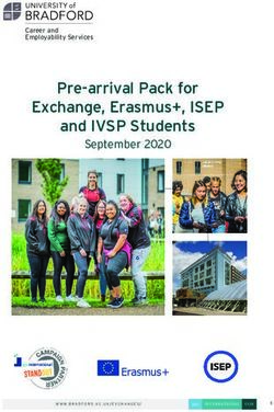 Pre-arrival Pack for Exchange, Erasmus+, ISEP and IVSP Students - September 2020 Career and Employability Services
