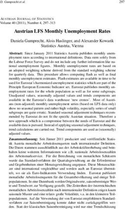 Austrian LFS Monthly Unemployment Rates - Daniela Gumprecht, Alois Haslinger, and Alexander Kowarik Statistics Austria, Vienna