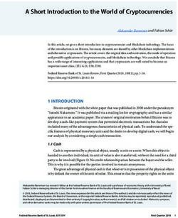 A Short Introduction to the World of Cryptocurrencies