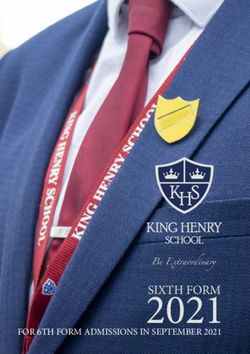 Be Extraordinary FOR 6TH FORM ADMISSIONS IN SEPTEMBER 2021 - King Henry School