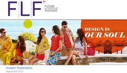Investor Presentation - September 2016 - Future Lifestyle Fashions