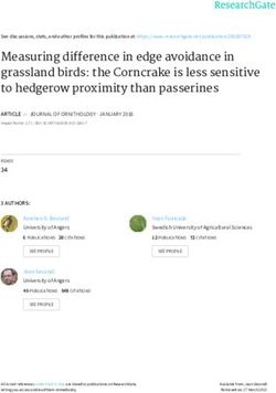 Measuring difference in edge avoidance in grassland birds: the Corncrake is less sensitive to hedgerow proximity than passerines