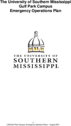 The University of Southern Mississippi Gulf Park Campus Emergency Operations Plan