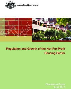 Regulation and Growth of the Not-For-Profit Housing Sector - Discussion Paper April 2010